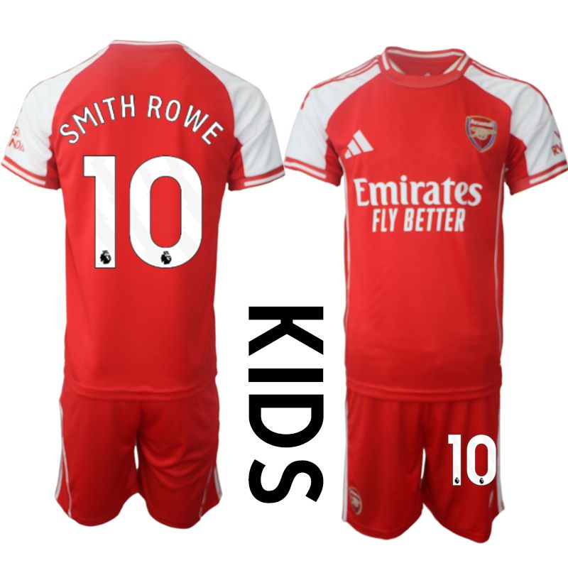 Youth 2025-2026 Season Club Arsenal home red #10 Soccer Jersey